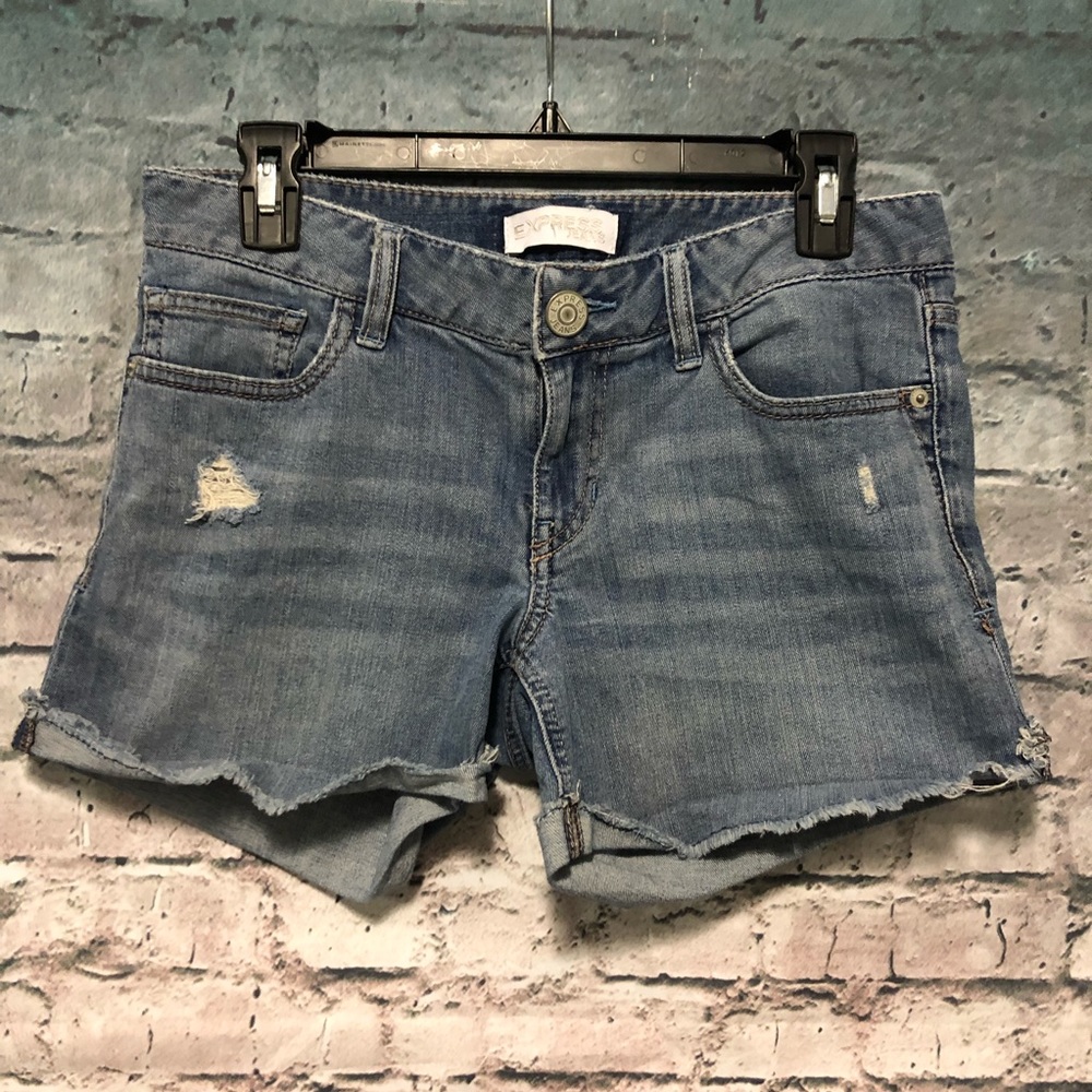 Express Jean Shorts Detail On Back Pockets Size 4
